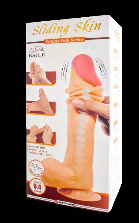 Vibrador Realista Vertebrado Pellizcable con Chupa 9.4 FCT-883